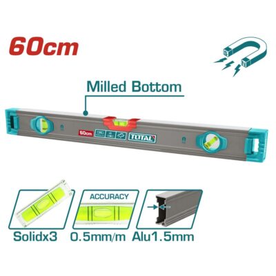 Thước thuỷ kèm nam châm hút 60cm Hiệu TOTAL TMT26028M
