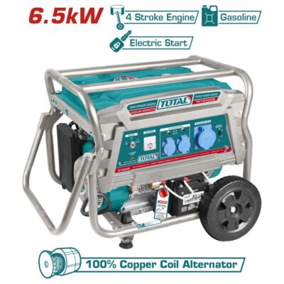 Máy phát điện dùng xăng (không có đèn chiếu sáng) hiệu Total TP165006 cs tối đa 6.5KW - cs liên tục 5.0KW