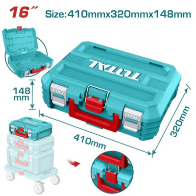 Hộp rỗng bằng nhựa dùng đựng đồ nghề xếp chồng 16 inch Hiệu TOTAL TPBXS101