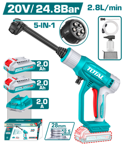 Máy xịt rửa dùng pin 20V Hiệu TOTAL TPWLI20582