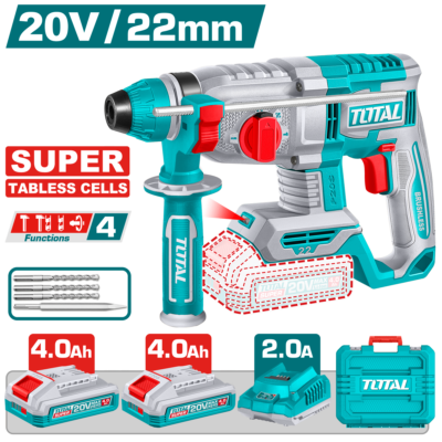 Máy khoan động lực không chổi than dùng pin 20V Hiệu TOTAL TRHLI222085