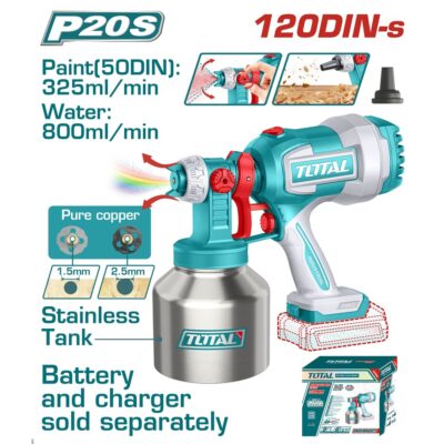 Máy phun sơn dùng pin lithium-ion 20V Total TSGLI20041
