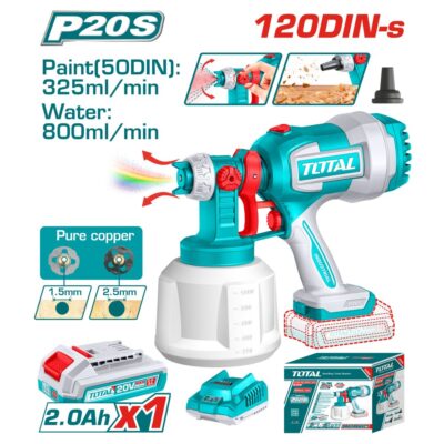 Máy phun sơn không chổi than dùng pin lithium-ion 20V Total TSGLI20042