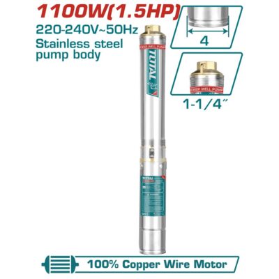 Máy bơm giếng sâu dùng điện công suất 1100W Hiệu TOTAL TWP511001