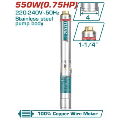 Máy bơm giếng sâu dùng điện công suất 550W Hiệu TOTAL TWP55501