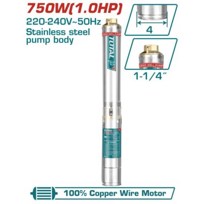 Máy bơm giếng sâu dùng điện công suất 750W Hiệu TOTAL TWP57501