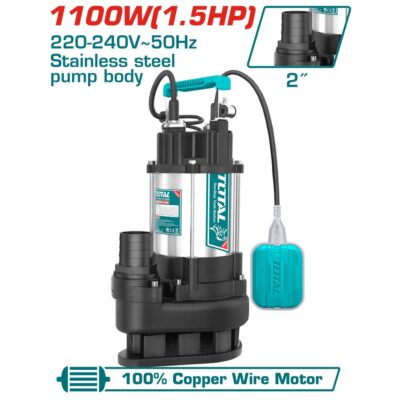 Máy bơm chìm chất thải công suất 1100W Hiệu TOTAL TWP7110016