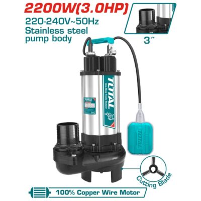 Máy bơm chìm nước thải hiệu Total TWP7220026 công suất 2200W