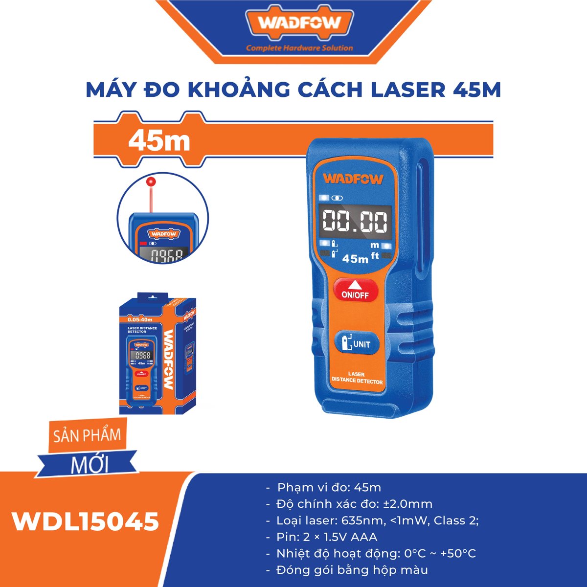 WDL15045_2 Máy đo khoảng cách laser 45m WADFOW WDL15045