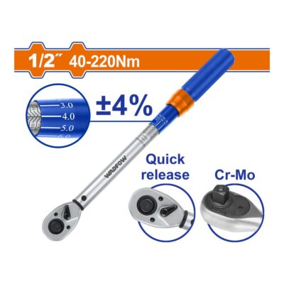 Cờ lê lực 1/2" 40-220Nm WADFOW WWQ7D21