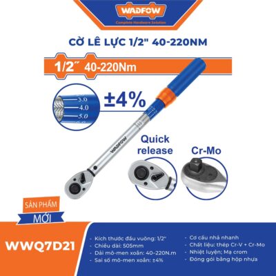 Cờ lê lực 1/2" 40-220Nm WADFOW WWQ7D21