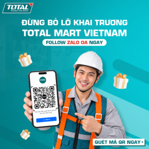 Quan tâm Zalo OA TOTAL Mart để được tư vấn dụng cụ TOTAL chính hãng